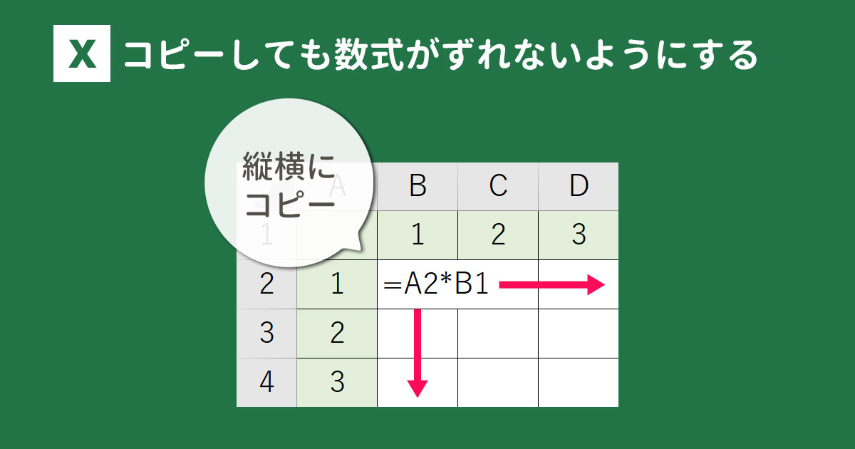 エクセルで数式をコピーするとずれる 行や列を固定するには With Pc