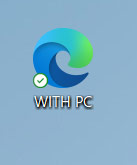 Windowsのショートカット作成機能でサイトのショートカットをデスクトップに貼った結果