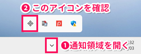 Sizerが起動されていることを確認する