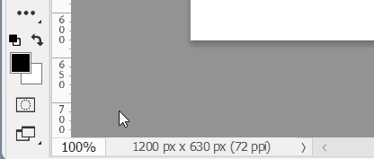 Photoshopの表示倍率の値を直接書き換えて拡大縮小している様子